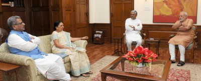 Gujarat CM meets PM Modi 